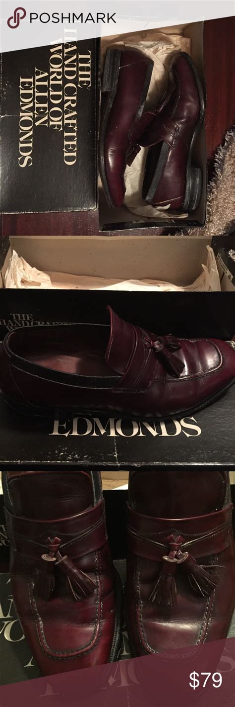 Allen Edmonds Burgundy Leather Loafer Slip Ons: 9M Allen ...