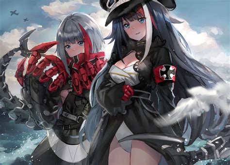 Tons of awesome azur lane wallpapers to download for free. 2girls 666 (ro ro ro3) admiral graf spee (azur lane ...