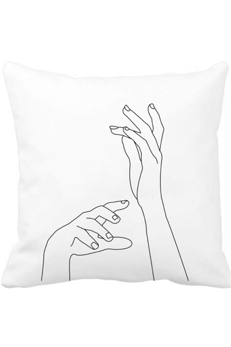 They often feature one focal stone with clean, simple silhouettes. Hands Pillowcase Line Art Aesthetic Minimalist Sketch Line ...