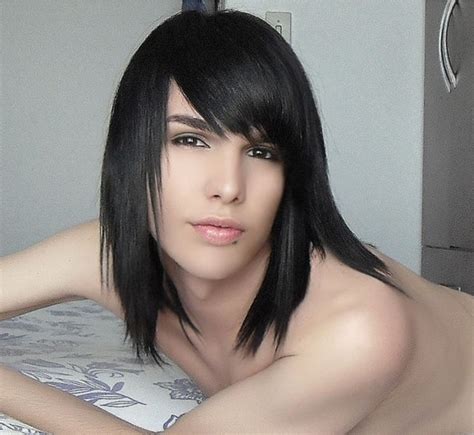 I'm going to wear ladies' bras & panties on myself all the time. long hair emo feminine boy | (Hair Styles) Androgynous ...