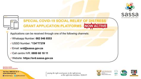 South african gov‏ via twitter. SASSA Special COVID-19 Social Relief of Distress (SRD ...