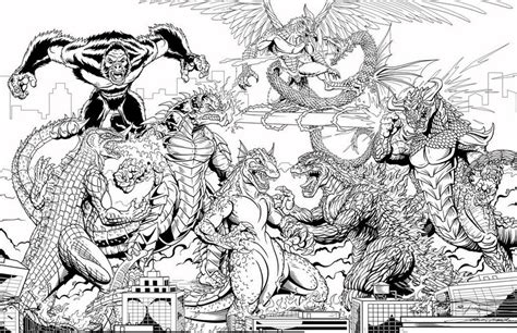 Fresh mecha king ghidorah coloring pages beautiful 27 best godzilla. Disegno da colorare Godzilla : Battaglia di Kaiju 4