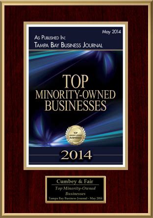 The federal government is required to make a certain percentage of their purchases from small businesses and those with a presumed disadvantaged status. Cumbey & Fair Named in Top 25 Minority-Owned Businesses ...