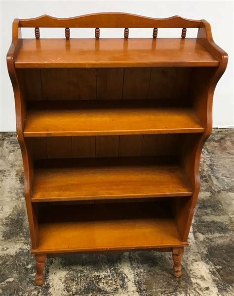 Natural ash with semi glossy for structure. Vintage Solid Maple Wood Bookcase Book Case Cabinet ...