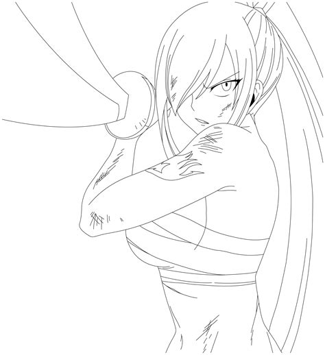 Check out inspiring examples of fairytail_erza artwork on deviantart, and get inspired by our community of talented artists. Fairy Tail - Erza Scarlet Line Art by TallGuy94 | Desenho de anime, Pokémon desenho, Tutorial ...