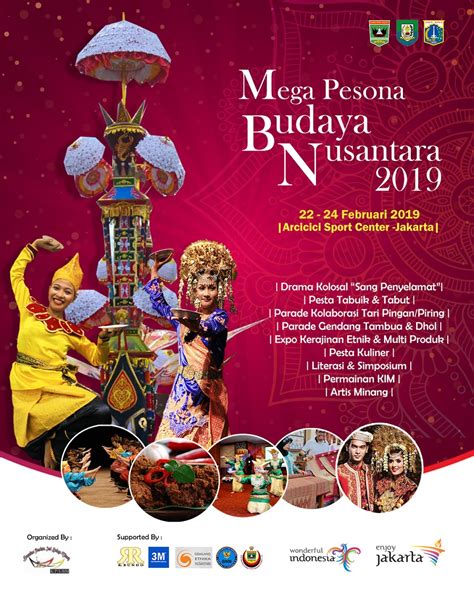 Membuat poster, baik cetak maupun online, kini mudah dilakukan. Mega Pesona Budaya Nusantara - Arcici Sport Center, 22-24 Februari 2019 - HaiEvent.com