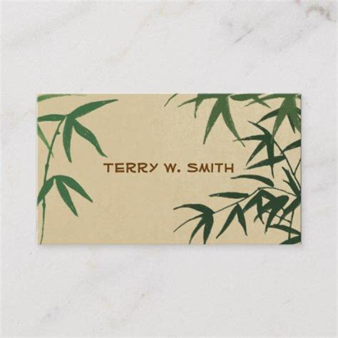 Luxuriously soft bamboo business cards have a textured surface resembling water color paper. Bamboo Business Cards in 2020 | Fresh business cards, Spa ...