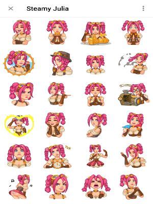 Telegram has been in the game for sticker since a long time. Steamy Julia Telegram Animated Sticker pack
