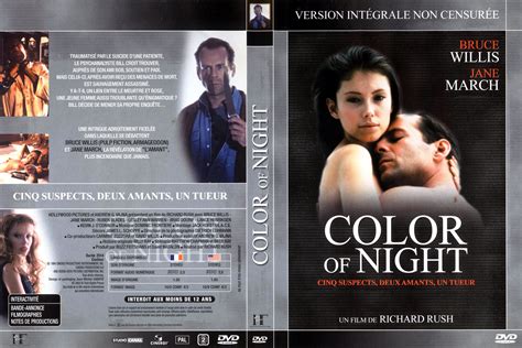 Color of night approaches badness from so many directions that one really must admire its imagination. Jaquette DVD de Color of night v2 - Cinéma Passion