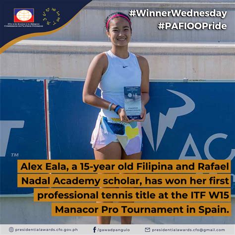 2 spot in the world tennis tour junior while still considered a fresh face in the sport, the tennis prodigy has been training since age five under the strict supervision of her late. Commission on Filipinos Overseas - Posts | Facebook