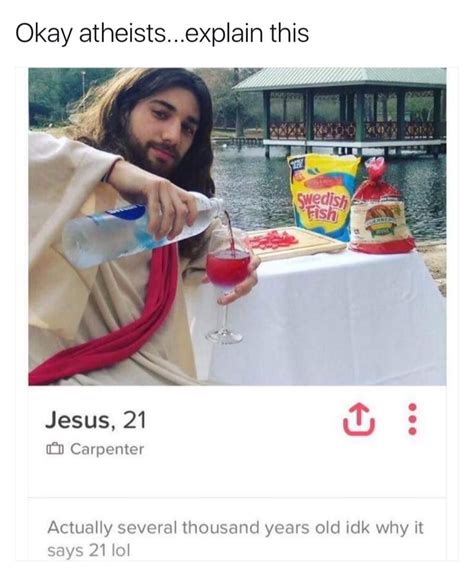 The best way to start conversation on tinder. Pin by Janice King on The Trolling Atheist | Funny tinder profiles, Tinder humor, Funny tinder ...