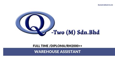 Download as pdf or read online from scribd. Jawatan Kosong Terkini Q-Two (M) ~ Warehouse Assistant ...