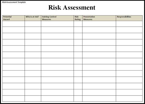 Read our blog to know more about credit risk assessment. Risk Assessment Template | Free Word Templates