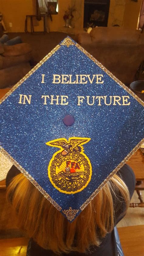 One of the most entertaining parts about a graduation is seeing all the great grad cap ideas people come up with. Senior cap with FFA emblem for graduation | Ffa emblem, High school graduation cap decoration ...