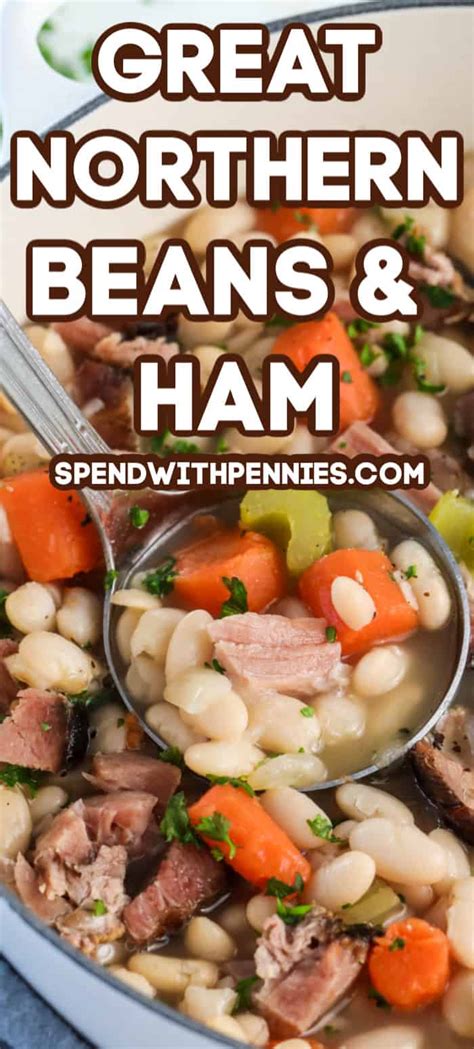 This simple marinade will fancy up any type of canned beans. This ham and beans recipe is quick and easy to prepare ...