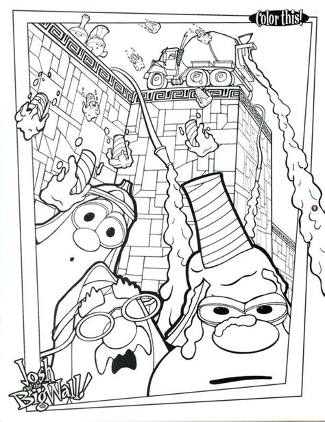 Maclarry & the stinky cheese battle Gallery For > Josh And The Big Wall Coloring Page ...