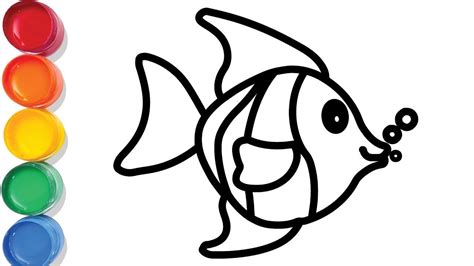 Download and print these free printable fish coloring pages for free. Baby Coloring With Fish || Drawing and Coloring for Kids (With images) | Coloring for kids, Baby ...