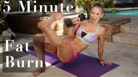 If you have just minutes and are looking for a fat burning home workout that will get your heart pumping and have you breaking a sweat in no time, then this. 5 Minute Fat Burning Workout #126 - YouTube