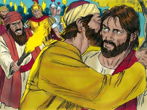 Any scene that depicts some part of jesus' betrayal can be cut out of scrap fabrics using coloring book pages as the pattern for cutting. Judas Iscariot betrays Jesus with a kiss | Inspirational ...