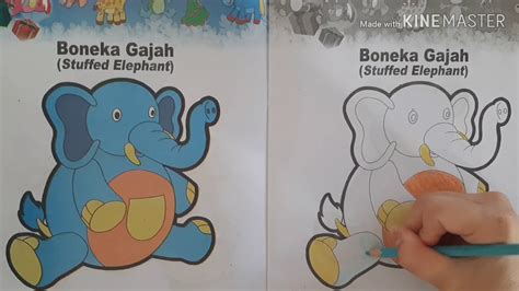 Menggambar dan mewarnai gajah untuk anakanak mewarnai gambar. Mewarnai boneka gajah - YouTube