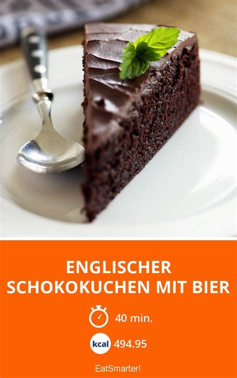 Englischer kuchen ein halbes pfund frische butter rührt man leicht, tut anderthalb viertelpfund gesiebten zucker und ein halbes pfund feines mehl, jedes besonders auf. Englischer Schokokuchen mit Bier | Rezept | Schokokuchen ...