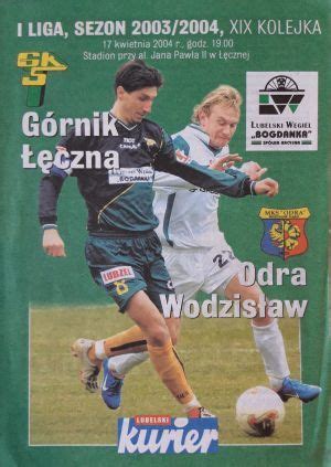 Vector + high quality images. Program Górnik Łęczna - Odra Wodzisław Śląski I liga (17 ...