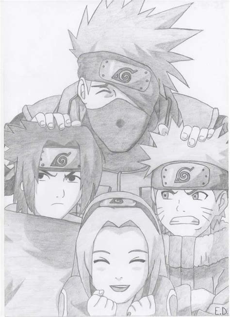 Naruto para pintar equipo 7. Pin en Naruto