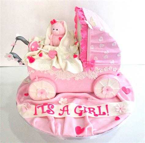 Indulge in these fun treats with friends before the big day. Celebrate with Cake!: Baby Pram Cake