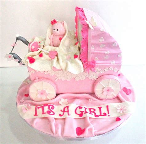Find out what should be on your shopping list if you're celebrating your friend's pregnancy. Celebrate with Cake!: Baby Pram Cake