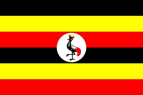 Zeichen für uganda nahtlose schleifenanimation. Fotos von Uganda Flagge Strips