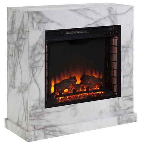 Complete fireplace for sale including fully functional gas fire, gas fire marble surround and hearth, and grey wood effect fireplace. Wrought Studio Dendale Faux Marble Electric Fireplace ...