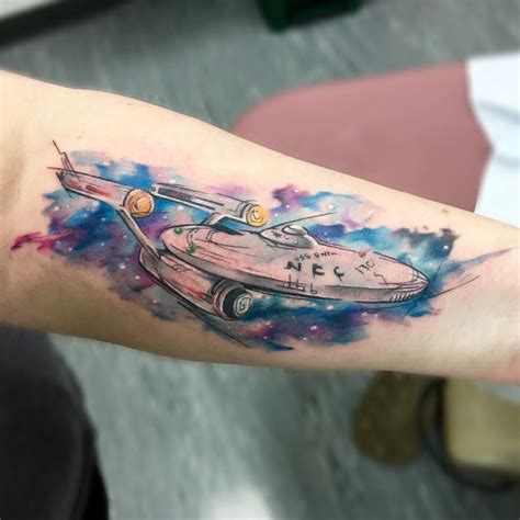The people featured in this gallery took their love of star trek and boldly went to the tattoo shop. Sketchy'ish Star Trek! Still a wee bit red in the center # ...