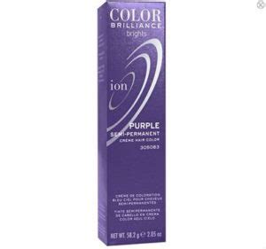Find out more about permanent purple hair dye and temporary purple hair dye. Ion-Brilliance-Purple-semi-permanent-hair-color.jpg | Hair Mag