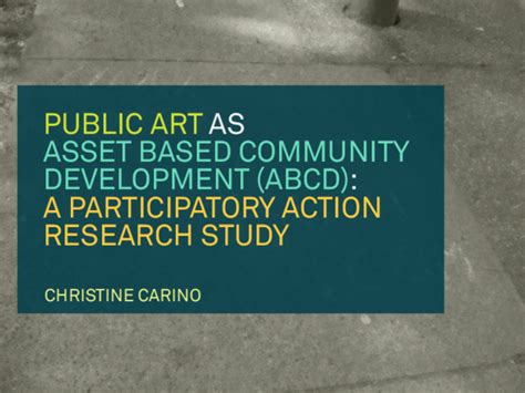 (PDF) Public Art as Asset Based Community Development ...