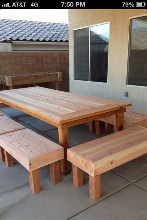 Enjoy free shipping for each order. Outdoor table that I made out of redwood for the patio. It ...