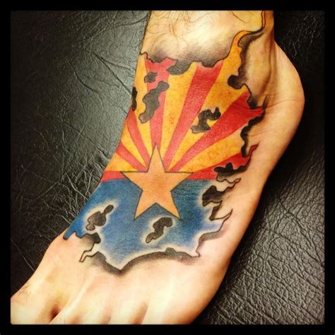 This page is for people to share their tattoos and give their personal reviews of the artist/shops around. Arizona flag Tattoos