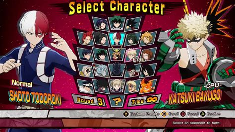 Pave your path and choose between hero or villain and battle through iconic moments. My Hero One's Justice Full Character Roster including DLC ...