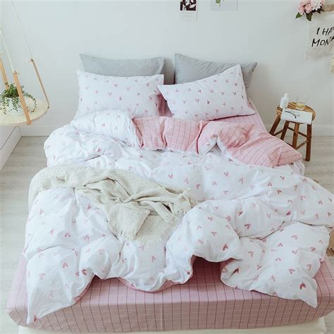 These complete furniture collections include everything you need to outfit the entire bedroom in coordinating style. Heart Printed Duvet Cover Set Twin Bedding Sets for Girls ...