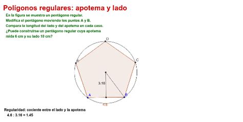 Como toda pirâmide, é autodual. Apotema y lado de un pentágono regular - GeoGebra