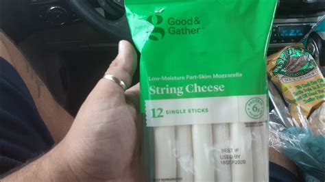 Take cheese on the go! Good and gather mozzarella string cheese - YouTube