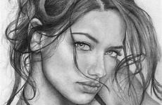 drawings drawing girls female pencil woman girl beautiful sexy realistic face lima adriana sketch young sketches arianna priola deviantart realism