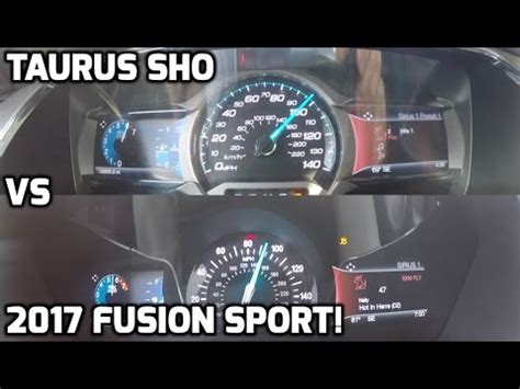 Appears to just floor it in sport mode. 2017 Ford Fusion Sport VS Ford Taurus SHO! 0-60 MPH / 0 ...