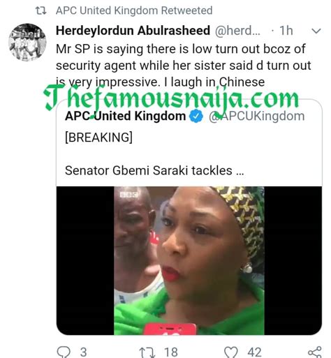 Senate president bukola saraki's sister gbemi saraki posts video mocking him says he is former president of the senate, bukola saraki, has commended those who stood in defence of his late. Kwara Poll: Gbemi Saraki Tackles Her Brother, Bukola ...