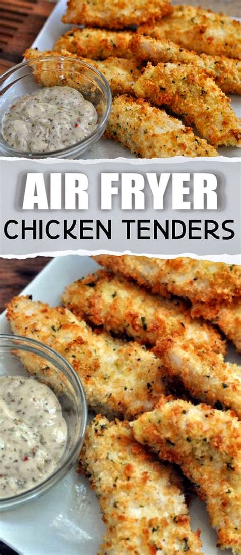 The chicken must be crispy & crunchy i make fried chicken strips. Air Fryer Chicken Tenders #Healthy #Recipes # ...