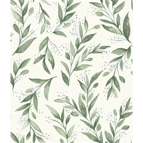 Explore the possibilities with free shipping and you can try before you buy with wallpaper samples available. RoomMates Olive Branch Magnolia Home Wallpaper Green ...