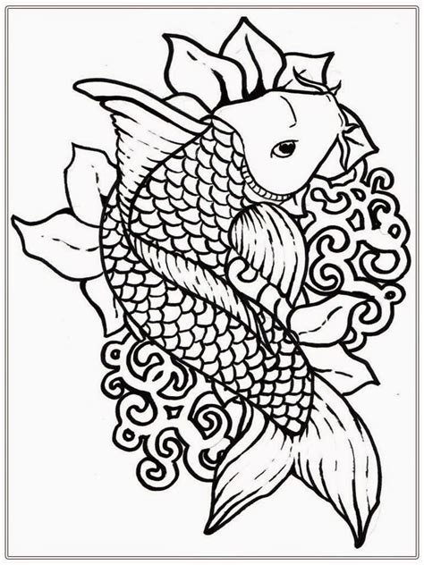 Simply click to download the design that you would like to color.when you are done, we'd love to see your finished work. Japanese koi coloring pages download and print for free