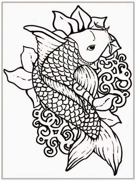 Simply click to download the design that you would like to color.when you are done, we'd love to see your finished work. Japanese koi coloring pages download and print for free