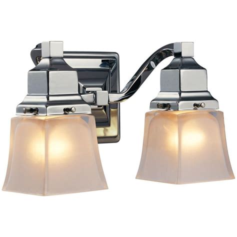 Bathroom light fixtures home depot review, consideration in. Traditional 2-Light Chrome Vanity Fixture | Bath light ...