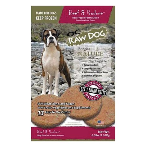 How much raw food do i feed my dog? OC Raw Dog - Beef & Produce Patties - 6.5 lb ...