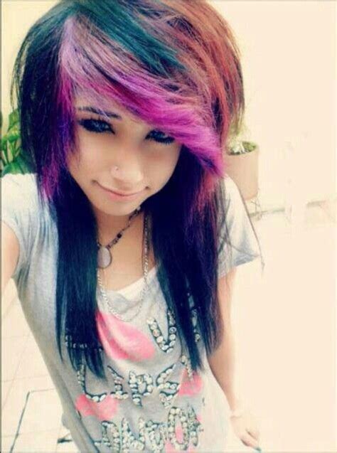 Chubby purple haired emo facial. Image result for fat emo girls with black and purple hair ...